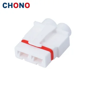 2 Way Female White Electrical Auto Connector