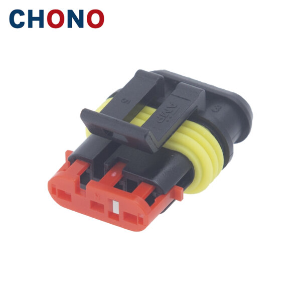 282087 1 3 Way Te Amp Female Waterproof Cap Connector Housing