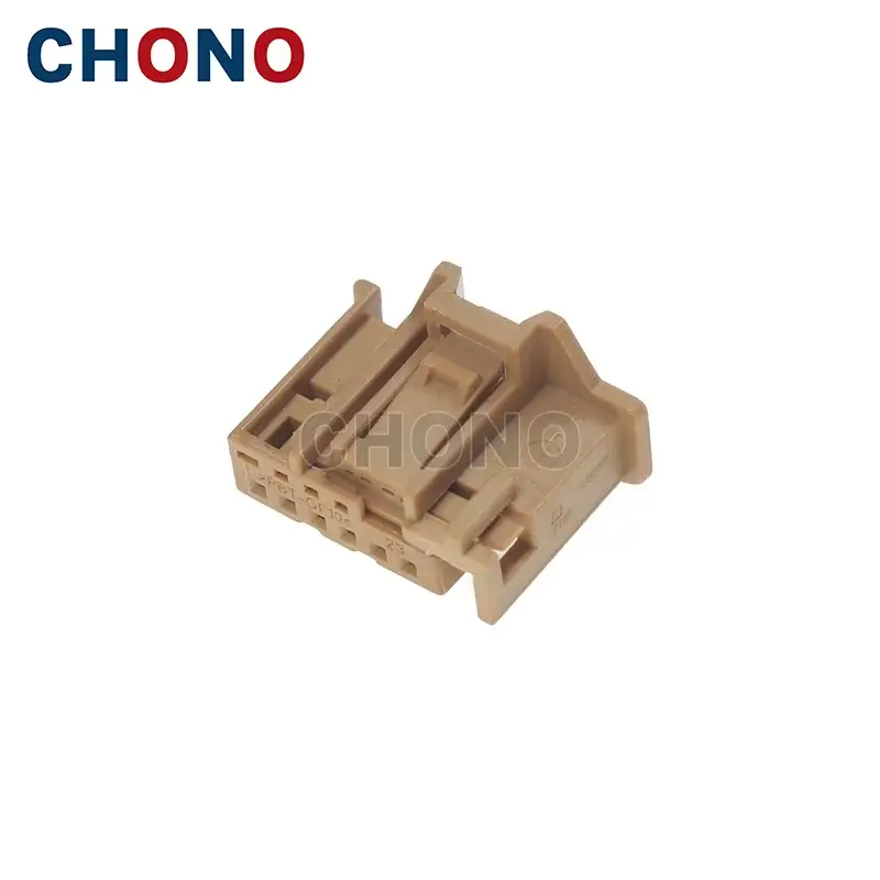 1 969489 2 6q0 972 706 A 6 Pin Female Tyco Mqs Unsealed Brown Electrical Connector