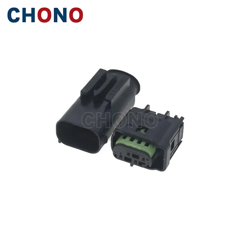 1 967640 1 4 Way Tyco Amp Mqs Waterproof Automobile Connector (6)